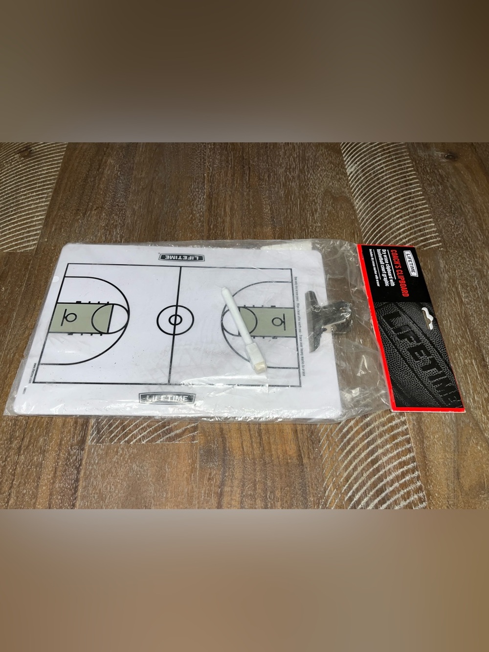 Lifetime Coaching Coaches Clipboard Basketball Double 2 Sided Full Court Half